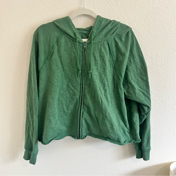 Pink green zip up sweatshirt - Picture 2 of 7